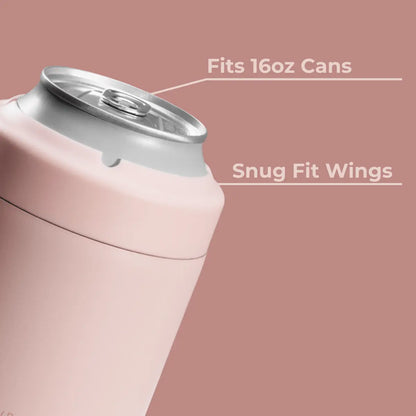Dusty Rose Hydrojug 16 Oz Can Cooler – Stainless Steel Screw Top Drink Holder