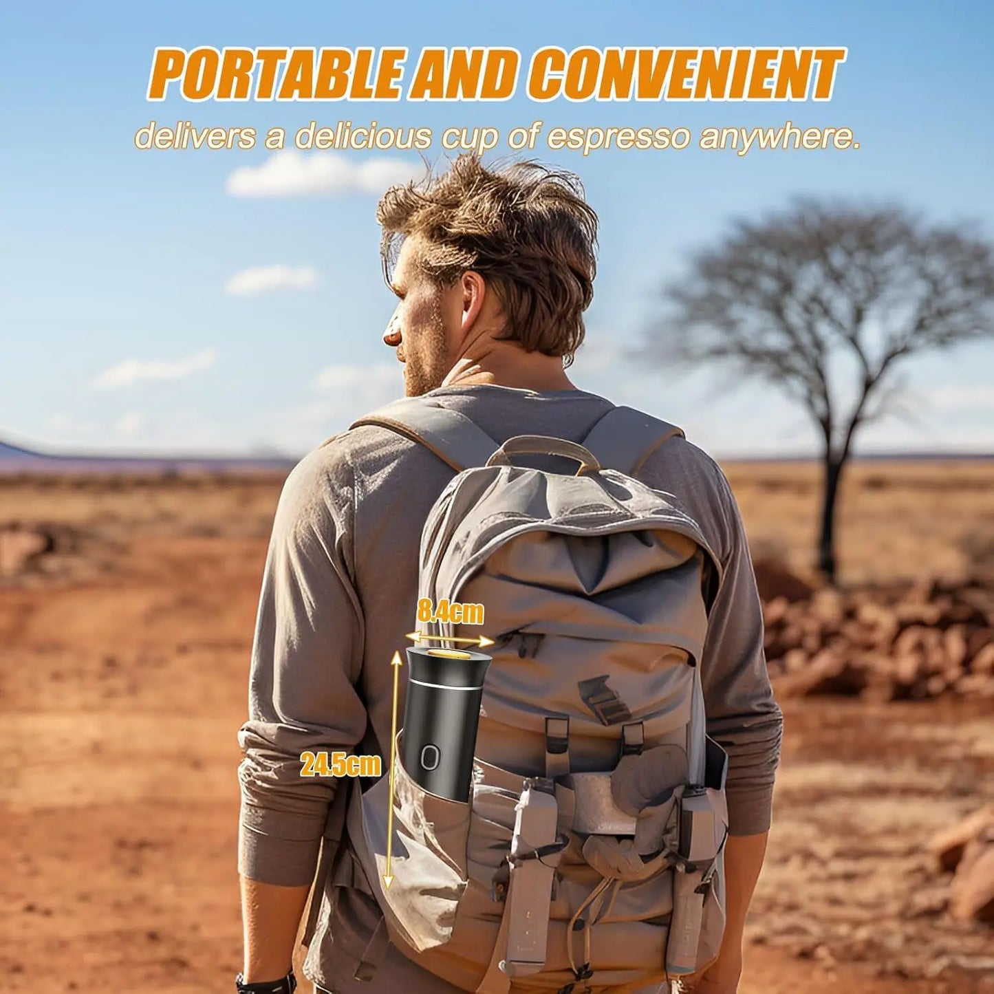 Portable Electric Espresso Maker Mini Travel Coffee Maker with USB-C 3-In-1 Car Coffee Maker Self-Heating for Ground Coffee & Capsules Ideal for Office Camping RV Stock up on Specials Stockpile VALUE Pack Tiktokshopblackfriday Christmas Gift