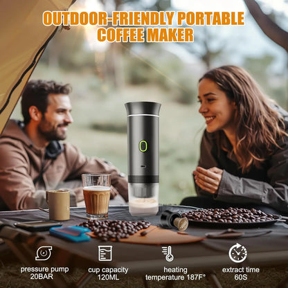 Portable Electric Espresso Maker Mini Travel Coffee Maker with USB-C 3-In-1 Car Coffee Maker Self-Heating for Ground Coffee & Capsules Ideal for Office Camping RV Stock up on Specials Stockpile VALUE Pack Tiktokshopblackfriday Christmas Gift