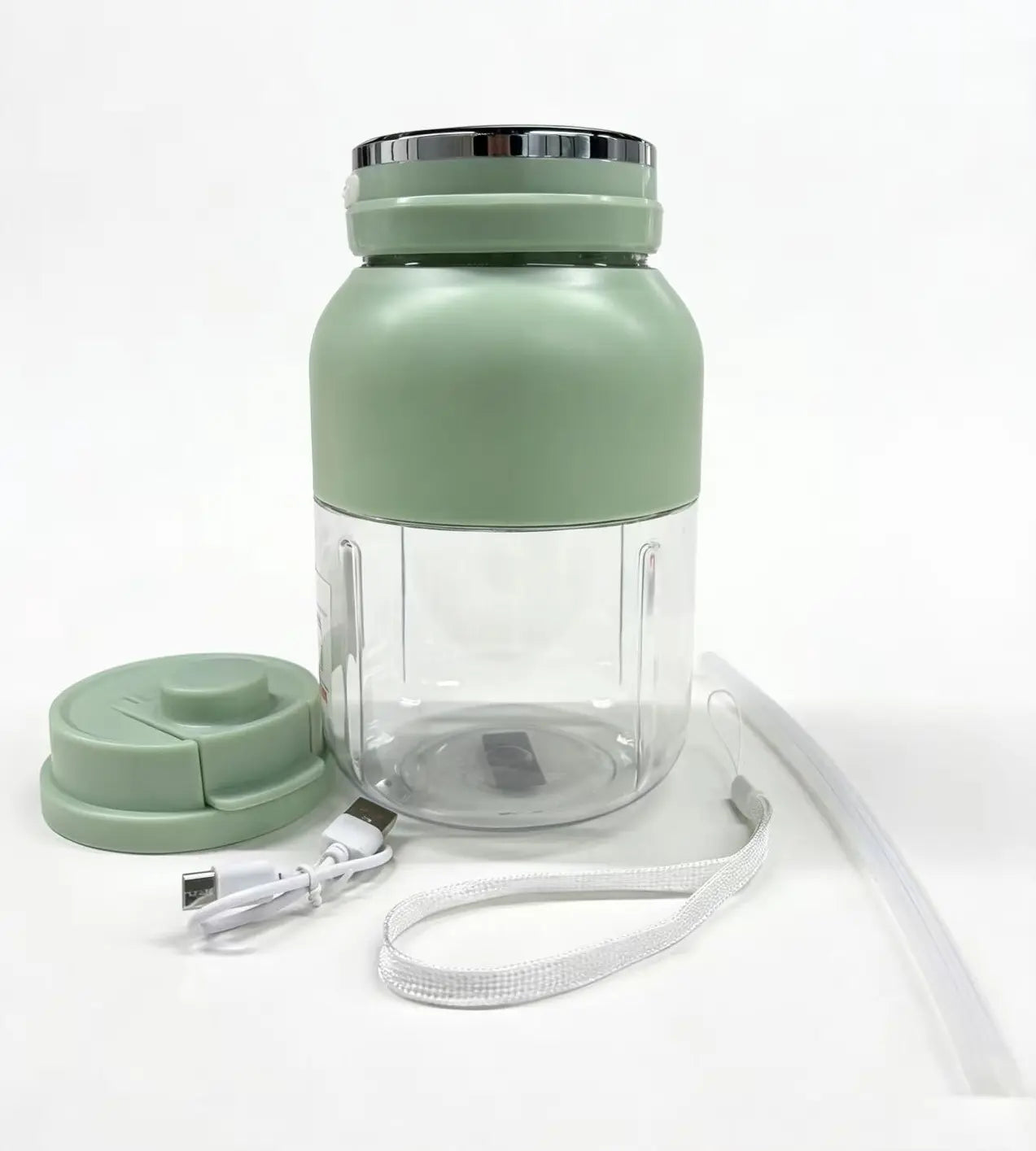 Portable Cordless Handheld Blender - 24Oz Bpa-Free Vessel, Leakproof Lid, Sip Spout, USB-C Rechargeable Battery-Powered Mini Blender for Shakes, Travel Use, Kitchen Tools and Gadgets, Cool Outdoor Gadgets (Includes Nutritious Recipe)
